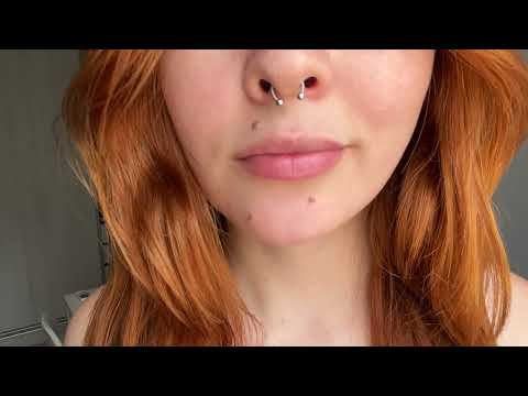 Redhead ASMR | Wet Mouth Sounds & Glossy Lips Close-Up
