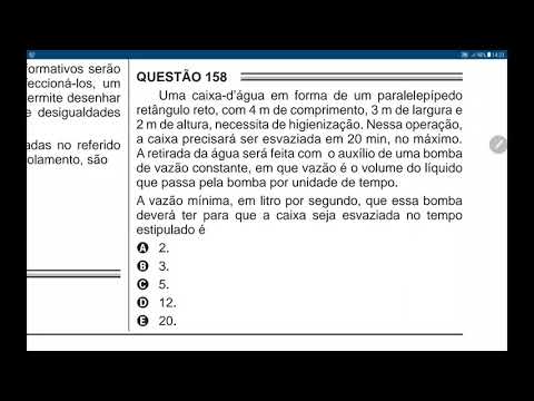 Questão 158 de matemática do Enem 2016