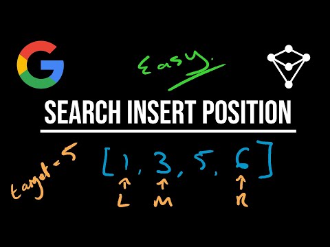 Leetcode 35 Search Insert Position Easy Javascript