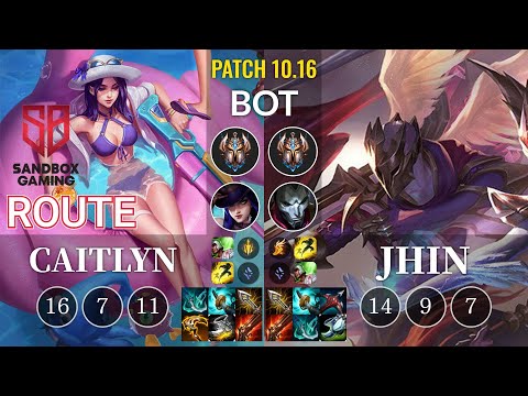 SB Route Caitlyn vs Jhin Bot - KR Patch 10.16