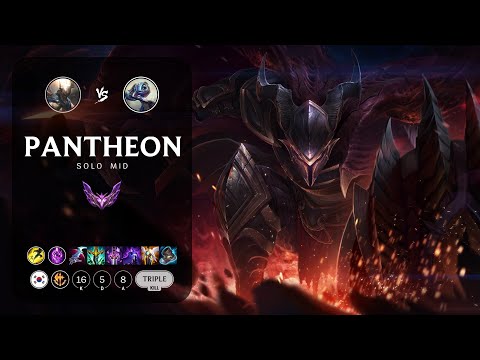 Pantheon Mid vs Fizz - KR Master Patch 13.8