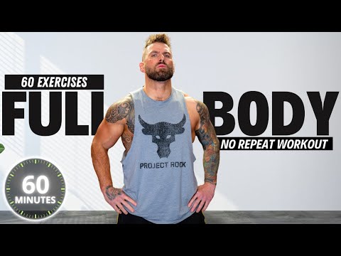 KEINE WIEDERHOLUNG | 1-stündiges Ganzkörpertraining mit Kurzhanteln zu Hause (60 Übungen)