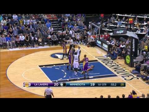 Robert Sacre Highlights Lakers vs. Timberwolves 12.14.2014 - 4 Points, 5 Rebounds