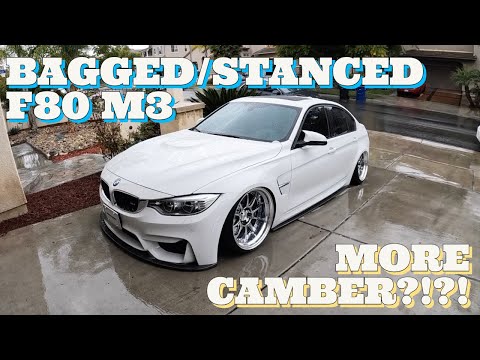 Installing Adjustable Camber/Toe Arms On My BAGGED/STANCED F80 M3!