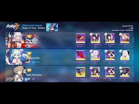 HI3 SEA Exalted Memorial Arena HFS(SS0) BB FR(SSS) || Huodou 31840