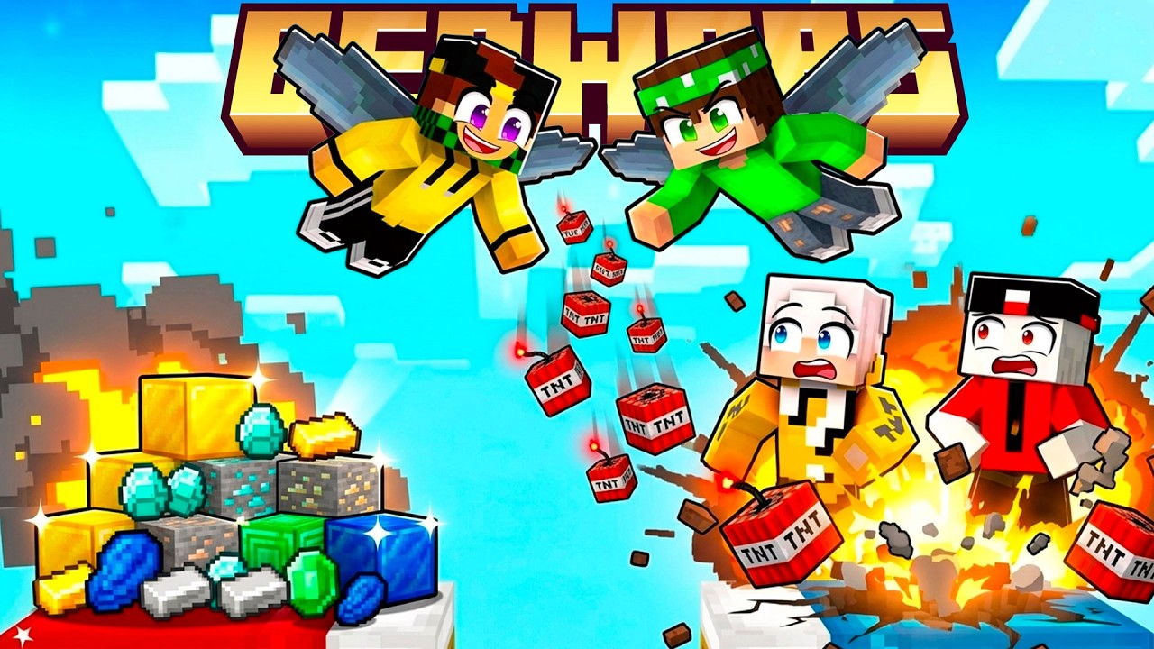 BEDWARS 2VS2 CON LE ELYTRA ESPLOSIVE - MARCY NICO VS LOCO ZEYXON - MINECRAFT ITA