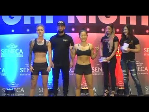 Bi Nguyen vs. Cassie Robb - Weigh-in Face-Off - (King of the Cage: Prevail) - /r/WMMA