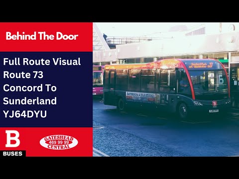 MAJOR U-TURN: FULL ROUTE VISUAL | Nexus Bus Route 73 - Concord Coach Road to Sunderland | YJ64DYU