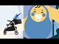 миниатюра 0 Видео о товаре Коляска прогулочная Peg-Perego Tak, Rainbow (Черный с цветными полосками)