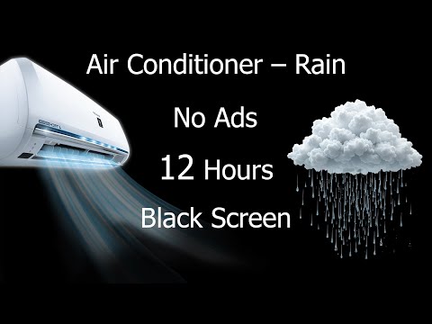 [NO ADS] Fall Asleep Fast with CALMING Air Conditioner Noise and Rain Sounds Tonight
