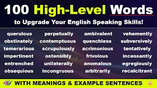 100 High-Level Words to Upgrade Your English Speaking Skills!