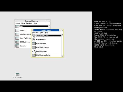 5 Minutes of OS/2 v1.3 on PCEM