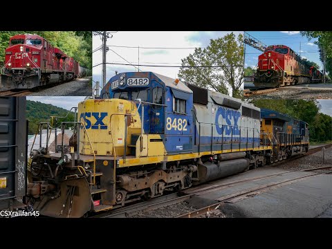 CSX YN2 SD40-2 #8482 on Q403! Plus Some CP & CN Foreign Power!
