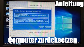 Computer (PC) zurücksetzen (formatieren) - Windows 10 Reset vor Verkauf - PC Werkseinstellungen DIY