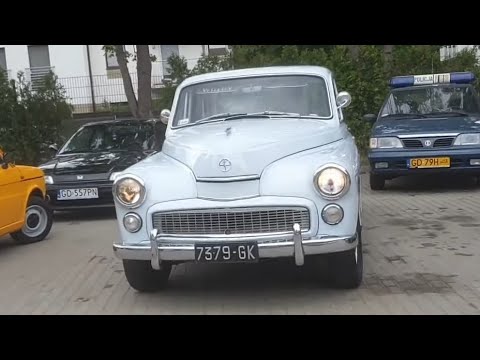 Grzegorz Markowski w utworze "Jedzie Wawka" Warszawa 223 sedan Gdańsk FSO Pomorze