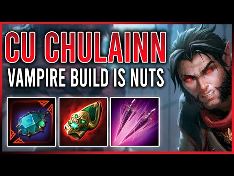 CU CHULAINN VAMPIRE BUILD INSANELY IS OP - Grandmaster Ranked Conquest Season 9 #smite #smiteseason9