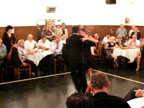  Andrea Misse  and  Javier Rodriguez  are  dancing  to  the  milonga  "  Ella Es Asi  "
