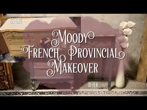 French Provincial Desk Elegantly Upgraded | Blending Decoupage Into Furniture | Elegant Upgrades