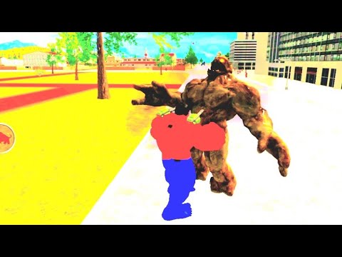 Flying Jet Robot - Car Game 3D Features - big monster hulk city crime simulator #new monster -part 3
