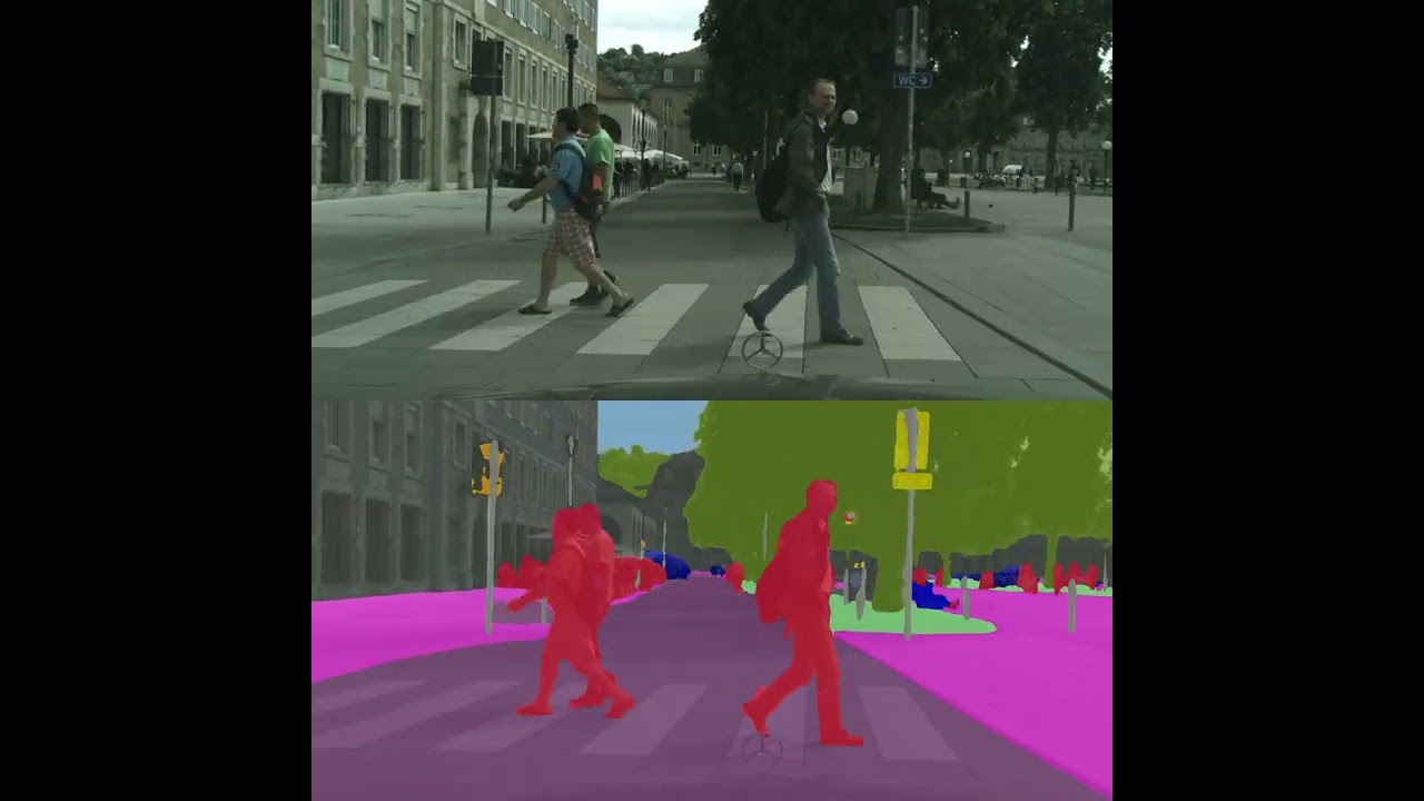 A demo video of semantic segmentation on the Cityscapes dataset, from MSA-Net.