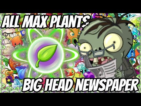 Plants vs Zombies 2 Epic Hack : The Ultimate ALL Tiles- ALL Plants Power UP vs Big Head Newspaper
