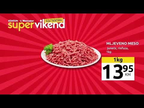Super vikend u Konzumu i Mercatoru! 15.2.-18.2.2024.