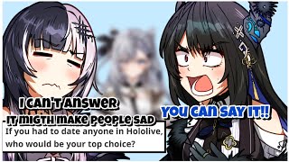 Shiori is very nervous when Nerissa, who is jealous, reveals her favorite person.#hololiveenglish 