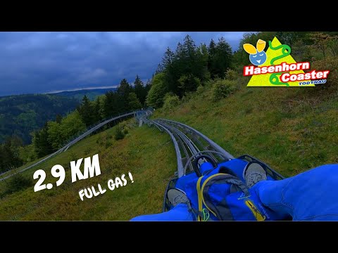 Longest Mountain Coaster in Germany OnRide 4k UltraStable (without braking) Hasenhorn-Rodelbahn