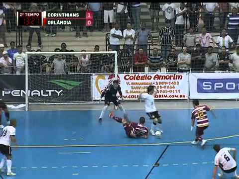 Gols de Corinthians 1 X 2 ADC Intelli/Orlândia, primeiro jogo da semifinal da Liga Futsal 2012