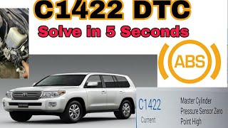 C1422 Land Cruiser | How to Fix ABS Light ON Problem Easily| C1422 Error Solve Karne Ka Tarika