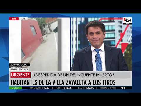 Habitantes de la villa Zavaleta a los tiros para despedir una persona