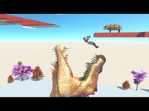 Jump Over Giant Mouth - Animal Revolt Battle Simulator