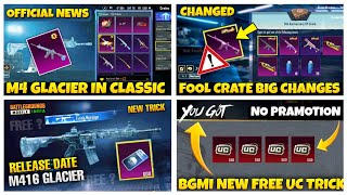 🔴Official News / M4 Glacier In Classic Crate Bgmi?/ M4 Fool Crate/ Bgmi Free UC Event & Get Free Rp
