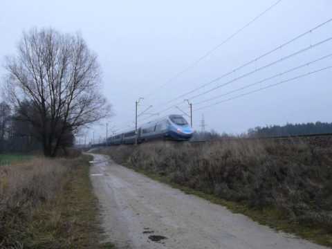 Testy ED250-001 (Pendolino) na CMK. Najszybszy przejazd 23.11.2013.