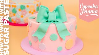 Sugar Paste a cake PERFECTLY! | Cupcake Jemma