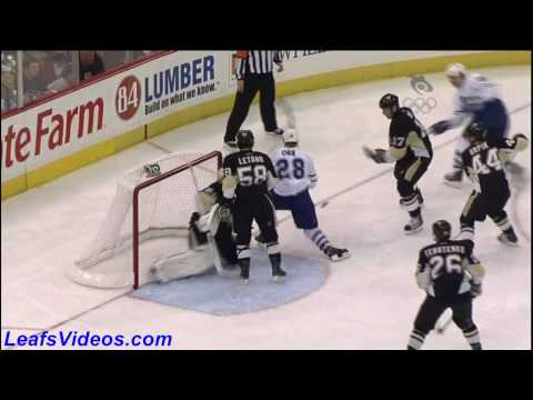 TOR 3 @ PIT 3 - Colton Orr Bumps Fleury - Fleury Retaliates - 100328