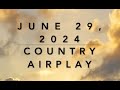 Billboard Top 60 Country Airplay June 29 2024