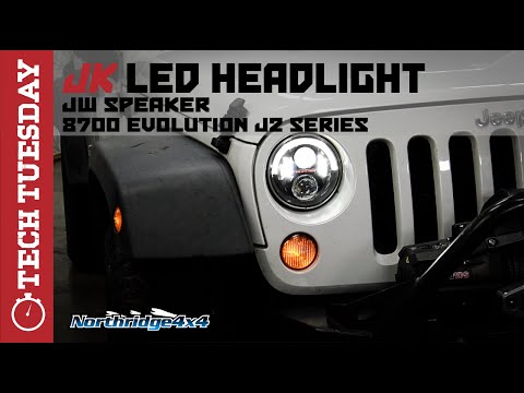 Jeep JK JW Speaker LED Headlight Install