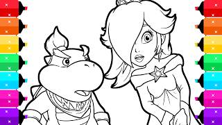 Super Mario Galaxy Coloring Pages | Coloring Rosalina and Bowser Junior