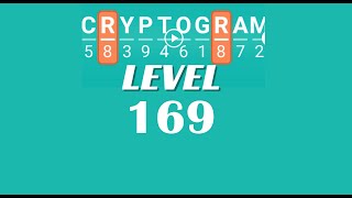 Cryptogram Level 169 Answers ✅ | Go Answer