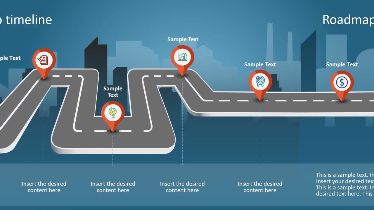Animated Isometric Roadmap for PowerPoint
