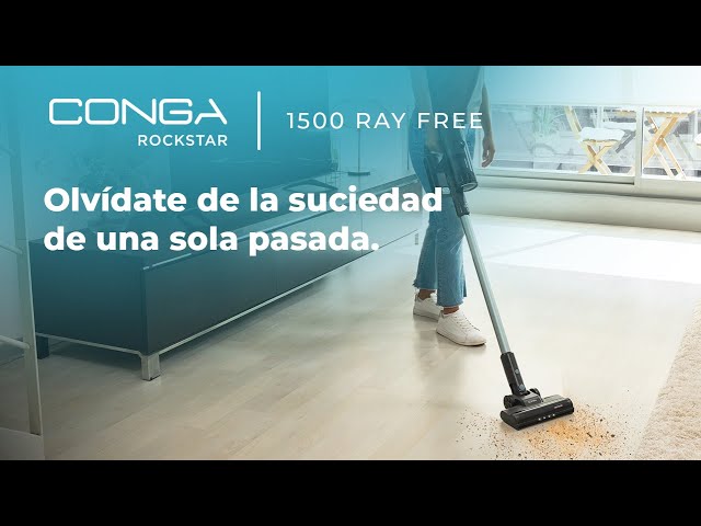 Aspiradora sem fio Cecotec Conga Rockstar 1500 Ray Free 215W 45min Tecnologia Cyclonic video