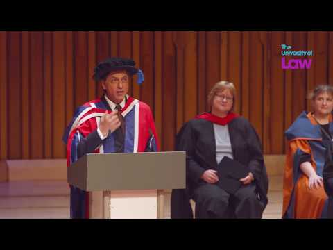 Bollywood superstar, Shah Rukh Khan, accepts his Honorary Doctorate from The University of Law