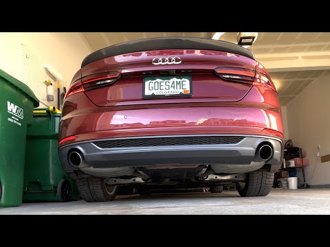 Audi A5 Sportback (2018) w/ 034 Resonator Delete: Startup and Revs
