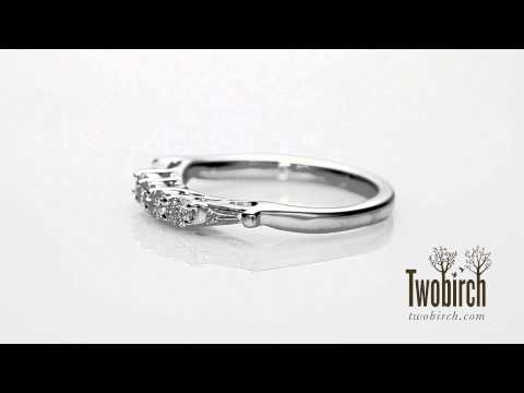 Round and Tapered Baguette Contour Band - TwoBirch - RM537-F-E