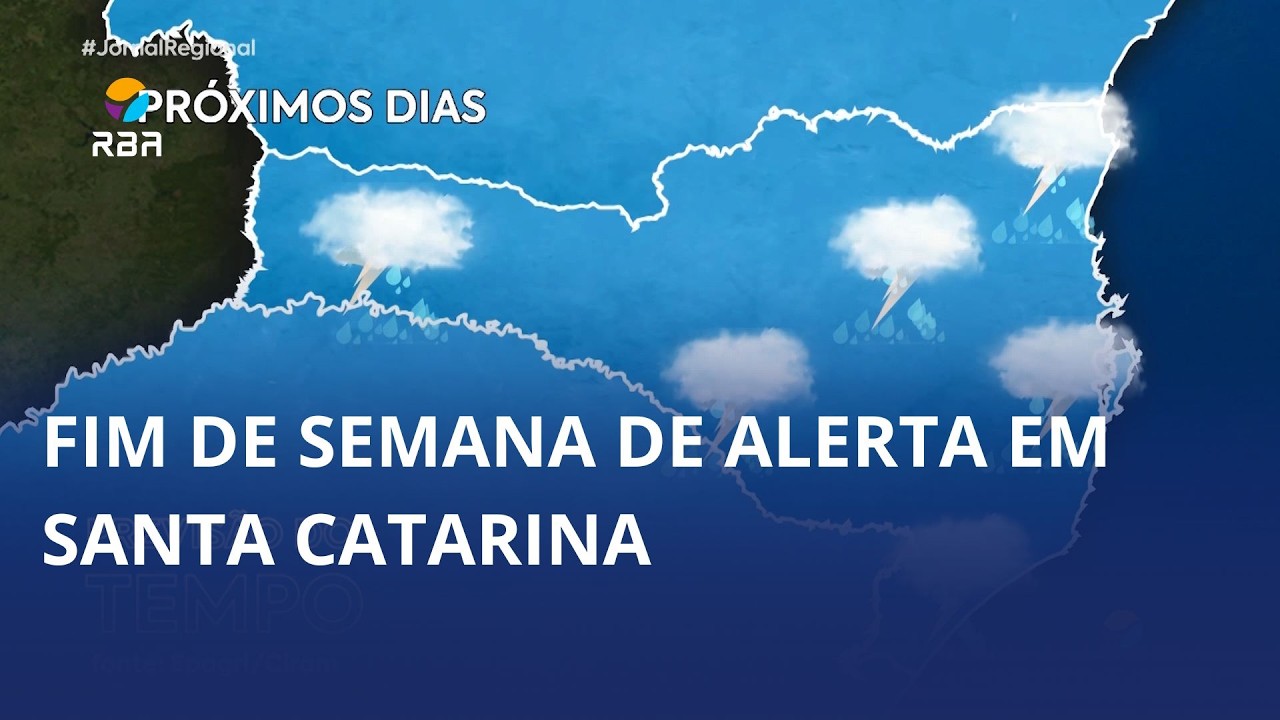 Fim de semana de alerta em Santa Catarina