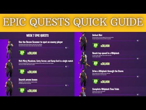 Fortnite All *LEAKED* Week 7 Epic Quests(Challenges) Quick Guide - Chapter 2 Season 7