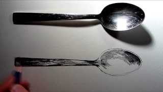 How to Draw a Spoon using a 4B Pencil