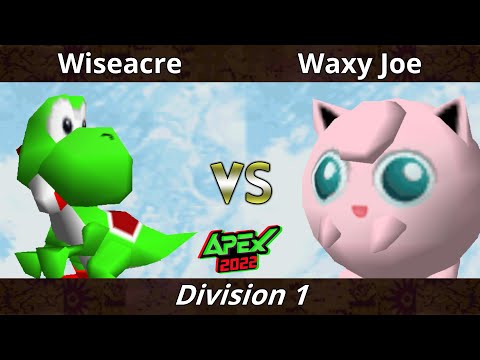 Apex 2022 - Wiseacre (Yoshi) Vs. Waxy Joe (Jigglypuff) SSB64 Smash Bros Tournament