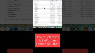 Can’t believe how much faster Swift is compared to Python on a Mac #swiftcode #fastcode #xcoder